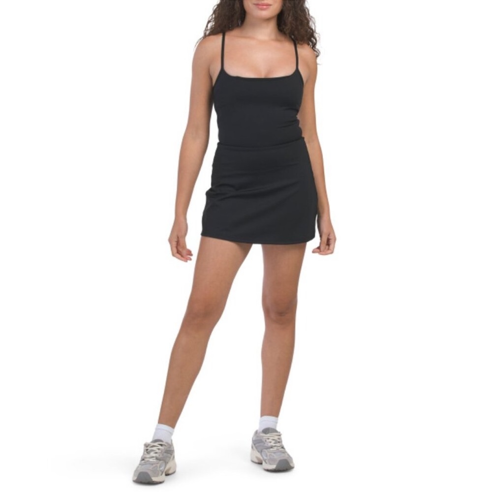 IVL COLLECTIVE Jet Black Mini Tennis Dress - Black, Size 6